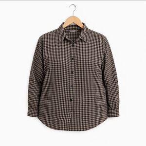 🎉Carolina Colours Plus Black Metallic Flannel Button Down Shirt Plus Size 28